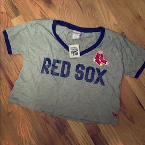PINK Red Sox Crop Top NWT